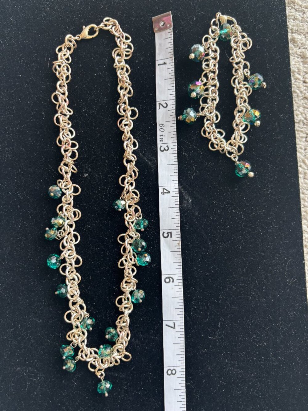 Two-Piece Chain Neckace & Bracelet Set